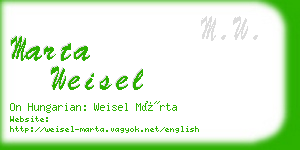 marta weisel business card